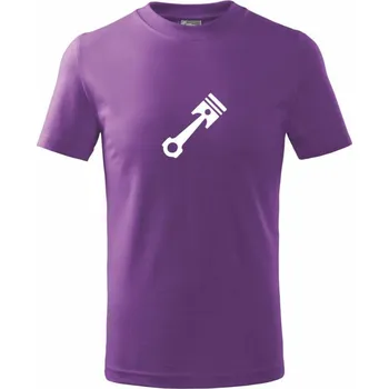 Píst jednoduchý - Tričko dětské bavlněné - 146 cm/10 let ( Fialová )