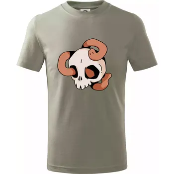 Chlapecké tričko Žížala v lebce (Alexis Citrine) - Tričko dětské bavlněné - 98 cm / 2 roky ( Light khaki )