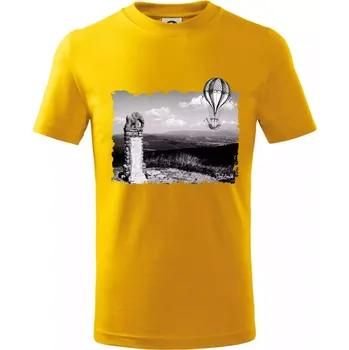 Chlapecké tričko Retro Kralický Sněžník - Tričko dětské bavlněné - 122 cm/6 let ( Žlutá )