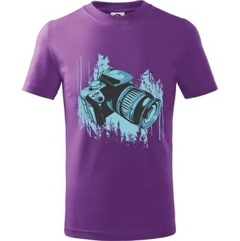 Zrcadlovka v přírodě - Tričko dětské bavlněné - 158 cm/12 let ( Fialová )