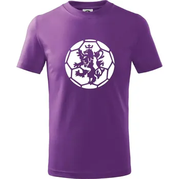 Házená míč lev - Tričko dětské bavlněné - 122 cm/6 let ( Fialová )