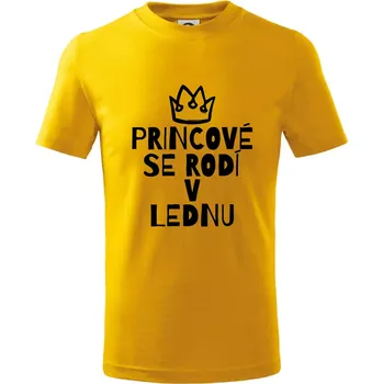 Chlapecké tričko Princové se rodí v lednu - Tričko dětské bavlněné - 134 cm/8 let ( Žlutá )