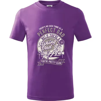 Chlapecké oblečení Fishing Perfect dad - Tričko dětské bavlněné - 146 cm/10 let ( Fialová )