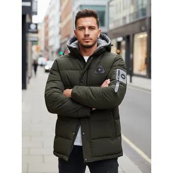 Pánský zimní kabát Dstreet Pánská bunda TX0000 Barva: Zelená, Velikost: M