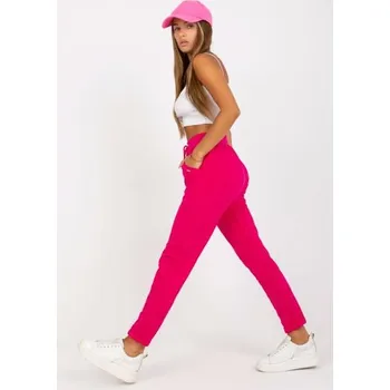 Fuchsiové teplákové kalhoty basic s kapsami Aprilia