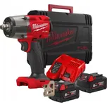Aku rázový utahovák Milwaukee M18FMTIW2F12-502X (4933478450) se dvěma akumulátory, kufrem a nabíječkou (Kompletní set rázového utahováku Milwaukee)