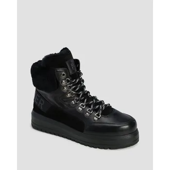 Dámské kozačky Vysoké Dámské Kožené Zimní Boty Bogner Antwerp L 16 V Černé Bavě 22441203-1