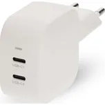 NEDIS síťová nabíječka/ 45 W/ PD 3.0/ rychlé nabíjení/ 2.25 / 3.0 A/ 2x USB-C/ bílá