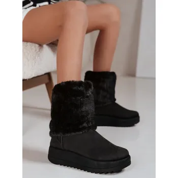 Dámská zimní obuv Dstreet dámské sněhule semišové ZY1279 Barva: Černá, Velikost: 37