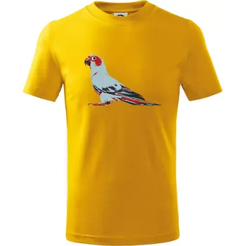 Chlapecké tričko Papoušek vintage - Tričko dětské bavlněné - 158 cm/12 let ( Žlutá )