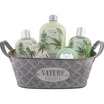 Kosmetická sada Dárková kosmetická sada BOHEMIA GIFTS Dárkový plechový box - Cannabis