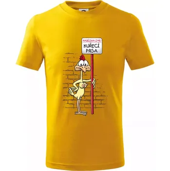 Chlapecké tričko Kuřecí prsa (Hana-creative) - Tričko dětské bavlněné - 158 cm/12 let ( Žlutá )