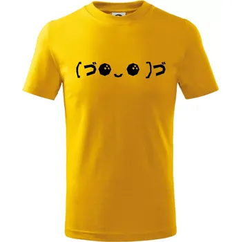 Chlapecké tričko Veselý kaomoji - Tričko dětské bavlněné - 158 cm/12 let ( Žlutá )