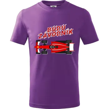 Budu závodník červená formule - Tričko dětské bavlněné - 98 cm / 2 roky ( Fialová )