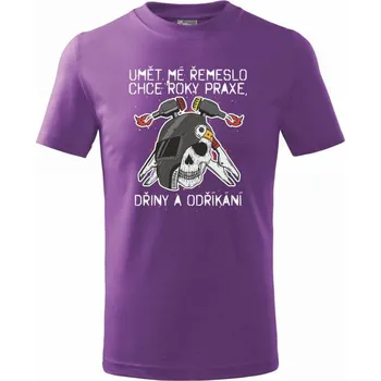 Chlapecké tričko Svářeč - umět mé řemeslo - Tričko dětské bavlněné - 98 cm / 2 roky ( Fialová )