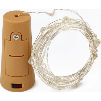 Zátka se světýlky do láhve 20 LED 2 m barevná Vánoční světelná dekorace Zátka se světýlky do láhve 20 LED 2 m barevná