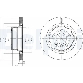 Brzdový kotouč Brzdový kotouč DELPHI BG4293C
