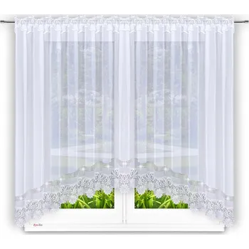 Záclona BytoTex Hotová záclona se zirkony Monika bílá 400x165 cm