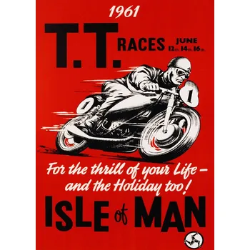 Plakát Plakát, Obraz - 1961 Isle of Man TT Motorcycle Race