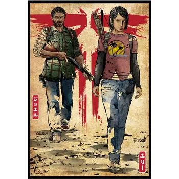 Plakát Plakát, Obraz - Joel and Ellie woodblock