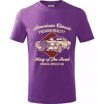 American Classic - Tričko dětské bavlněné - 98 cm / 2 roky ( Fialová )