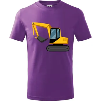 Bagr bez nápisu z boku - Tričko dětské bavlněné - 146 cm/10 let ( Fialová )
