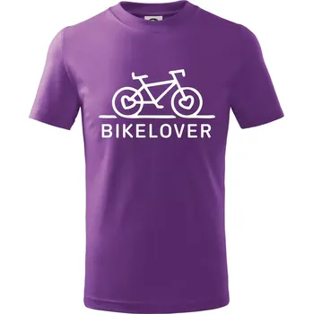Bike lover - Tričko dětské bavlněné - 158 cm/12 let ( Fialová )