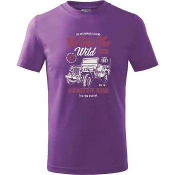 Go Into The Wild - Tričko dětské bavlněné - 134 cm/8 let ( Fialová )