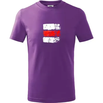 Turistická značka - červená - Tričko dětské bavlněné - 158 cm/12 let ( Fialová )