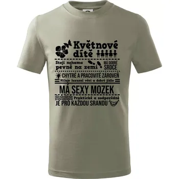 Narozeniny květen - Tričko dětské bavlněné - 98 cm / 2 roky ( Light khaki )