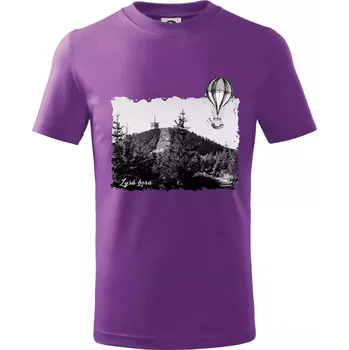 Chlapecké tričko Retro Lysá hora - Tričko dětské bavlněné - 158 cm/12 let ( Fialová )