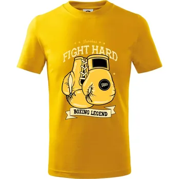 Chlapecké tričko Boxing legend - Tričko dětské bavlněné - 158 cm/12 let ( Žlutá )