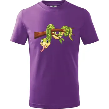 Had na větvi - Tričko dětské bavlněné - 134 cm/8 let ( Fialová )