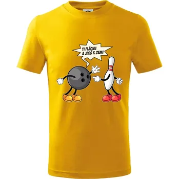 Chlapecké tričko Ti jednu plácnu a jdeš k zemi - Tričko dětské bavlněné - 146 cm/10 let ( Žlutá )
