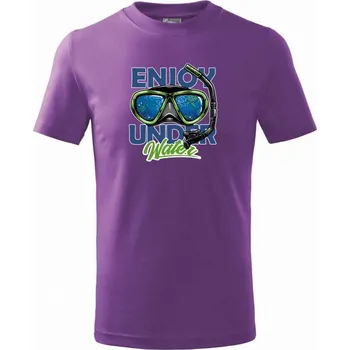 Enjoy Under Water - Tričko dětské bavlněné - 134 cm/8 let ( Fialová )