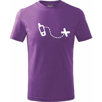 Gps cache - Tričko dětské bavlněné - 98 cm / 2 roky ( Fialová )