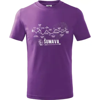 Profil Šumava - Tričko dětské bavlněné - 98 cm / 2 roky ( Fialová )