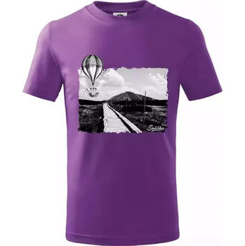 Retro Sněžka - Tričko dětské bavlněné - 146 cm/10 let ( Fialová )