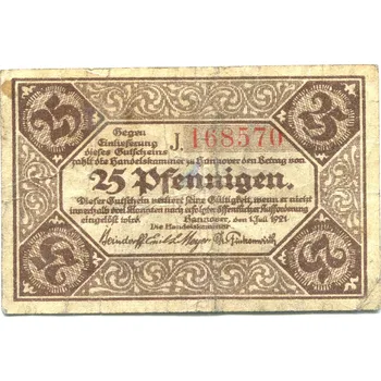 HANNOVER. 25 Pfennig 1921.
