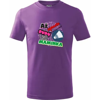Chlapecké oblečení Až vyrostu budu jako maminka - líný tenis - Tričko dětské bavlněné - 122 cm/6 let ( Fialová )
