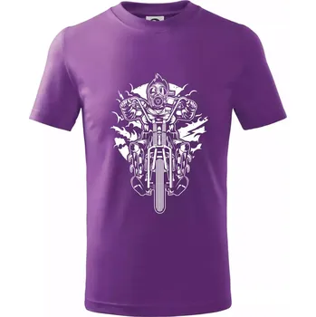 Gasmask Chopper - Tričko dětské bavlněné - 158 cm/12 let ( Fialová )