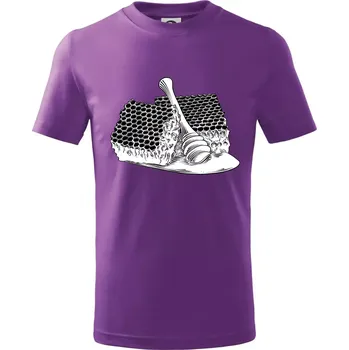 Plastev s medem - Tričko dětské bavlněné - 158 cm/12 let ( Fialová )