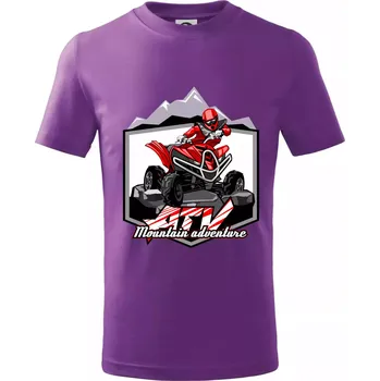 ATV čtyřkolka Mountain - Tričko dětské bavlněné - 122 cm/6 let ( Fialová )