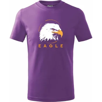 Eagle hlava - Tričko dětské bavlněné - 98 cm / 2 roky ( Fialová )