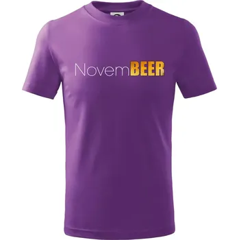Pivní měsíce - novemBEER - Tričko dětské bavlněné - 122 cm/6 let ( Fialová )