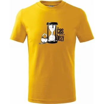 Chlapecké tričko Čas běží CZ - Tričko dětské bavlněné - 104-110cm / 3-4 roky ( Žlutá )