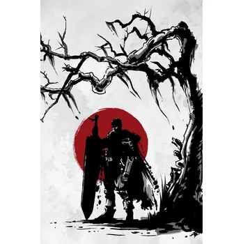 Plakát Plakát, Obraz - Black swordsman under the sun