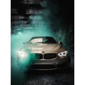 Plakát Plakát, Obraz - Sport Car Auto with Smoke