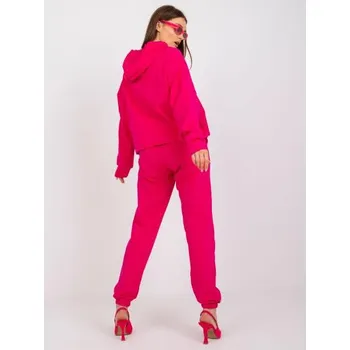 Fuchsiový teplákový komplet basic s mikinou s kapucí