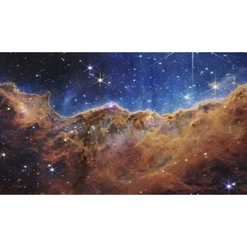 Plakát Plakát, Obraz - Kosmické útesy v Mlhovině Carina (NIRCam) – Vesmírný teleskop Jamese Webba